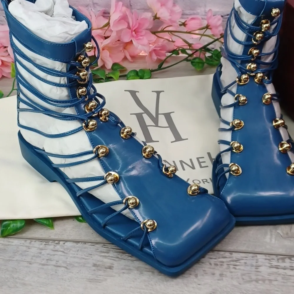 Vivienne Hu VHNY Studded Leather Cage Sandals NIB